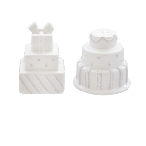 New American Atelier Cake & Present Salt & Pepper Shaker Set white
